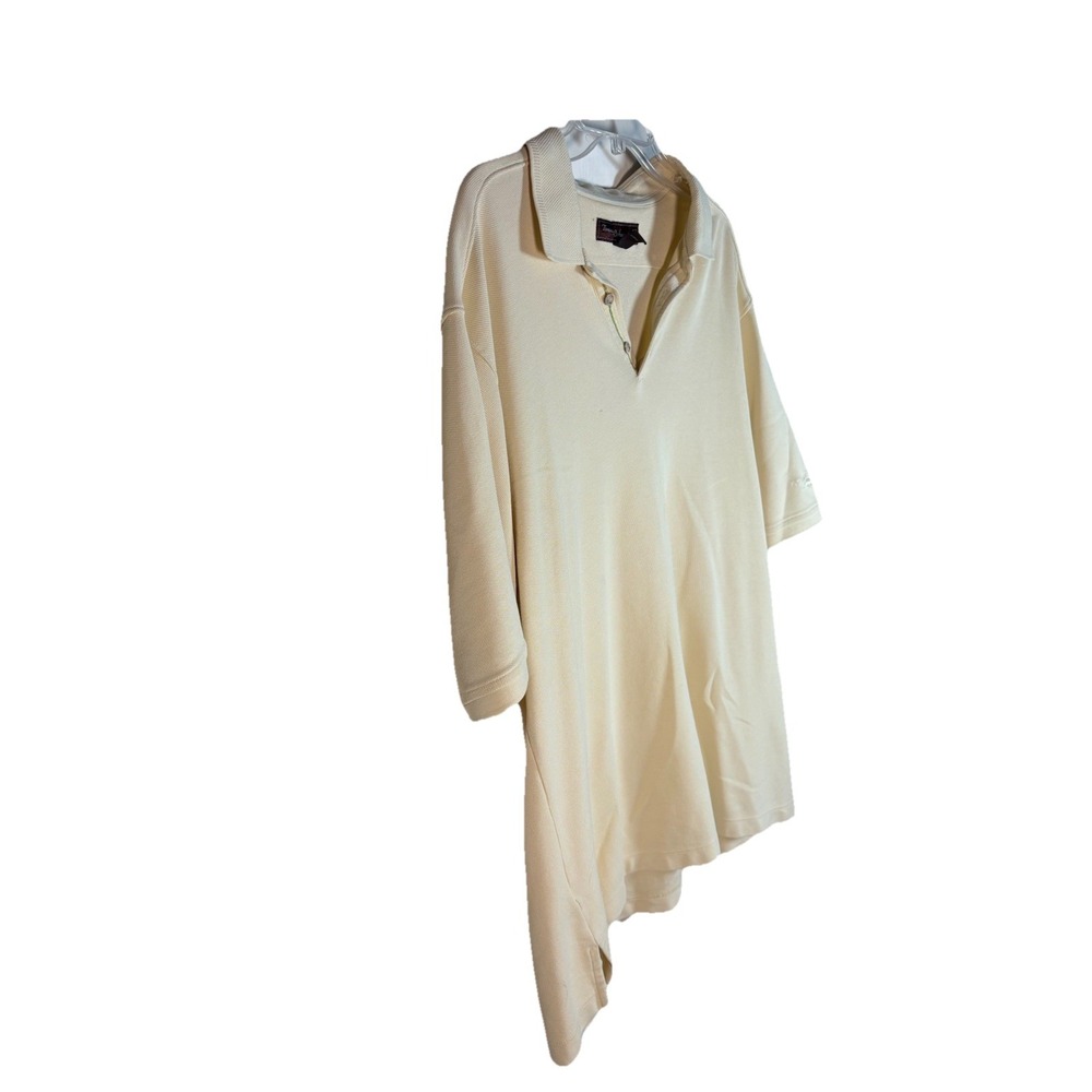 Tommy Bahama Men's Collar Shirt 1/4 Button Pullover Pale Yellow 18 Golf XL - Picture 3 of 7